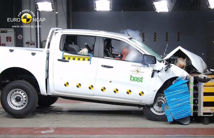 Nya Ford Ranger behåller sin position som Europas säkraste pickup – 5 Euro NCAP-stjärnor igen trots skärpta krav 