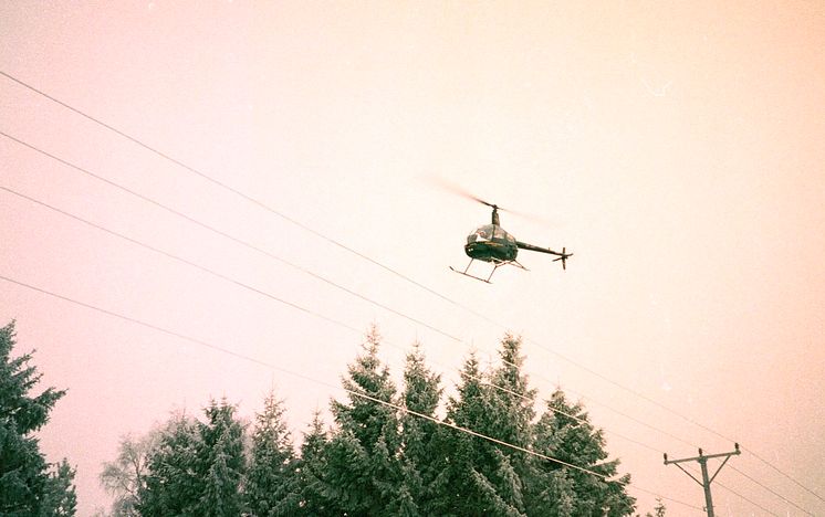 Ledningsbesiktning från helikopter
