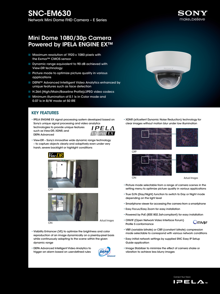 Kameraövervakning från Gate Security - Sony SNC-EM630