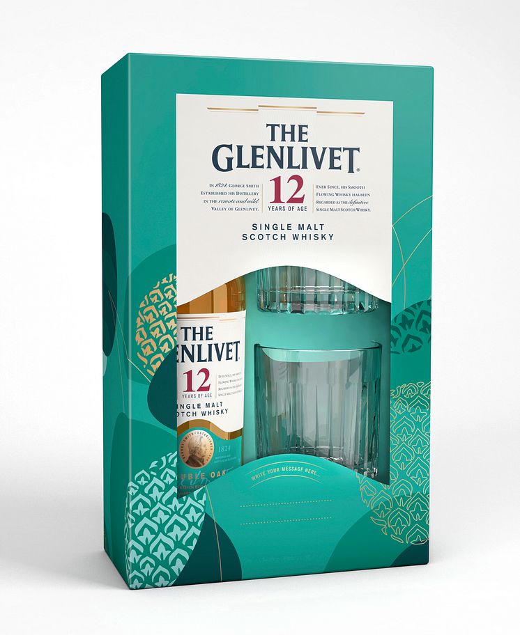 The Glenlivet mit zwei Gläsern 