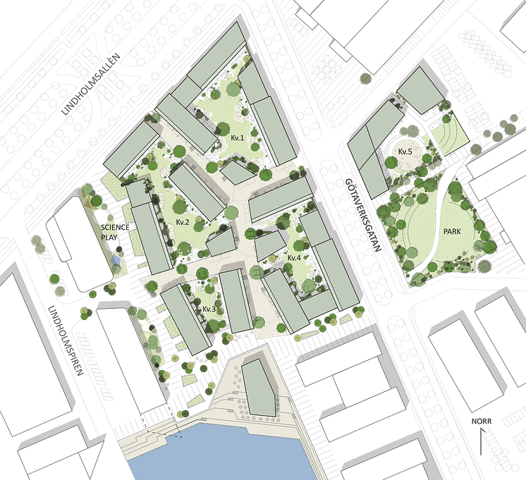 Kvarter 1 - byggrätten som Riksbyggen förvärvat av Älvstranden Utveckling