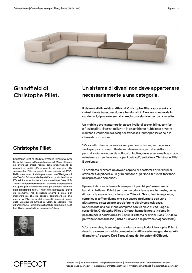 Offecct Press release Grandfield by Christophe Pillet_IT