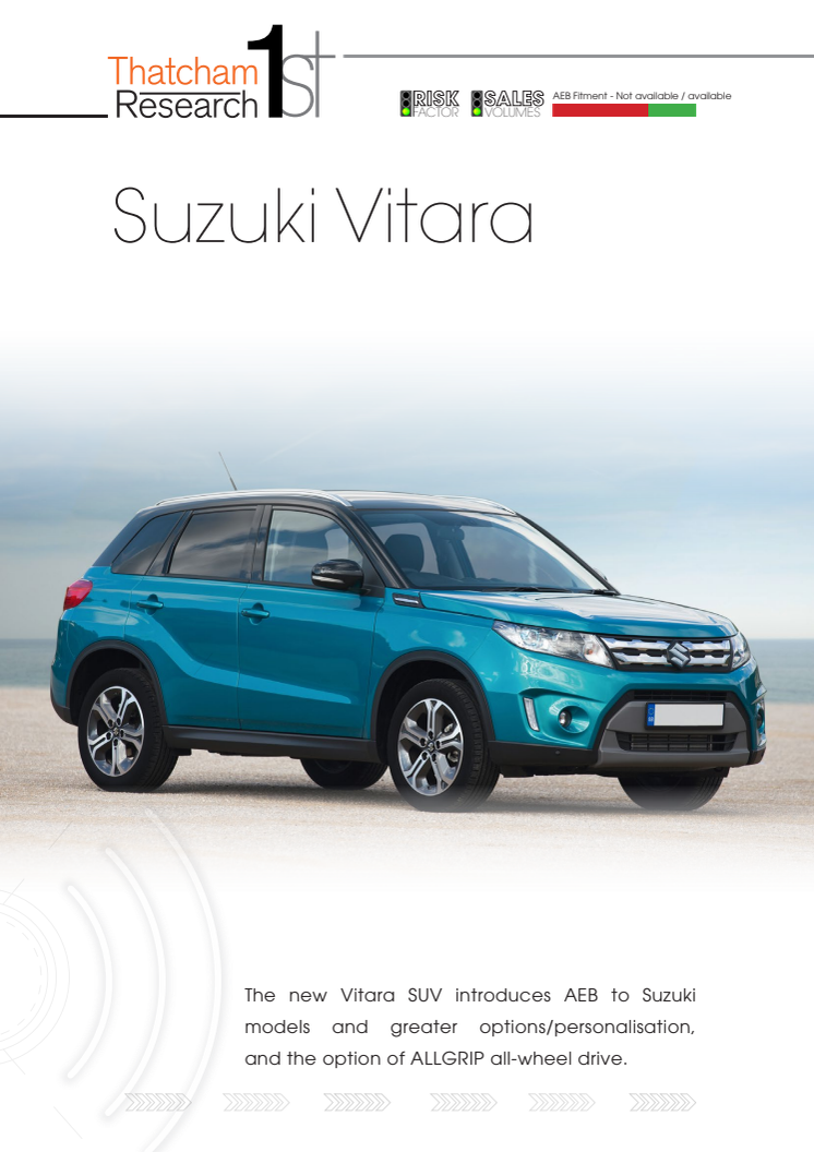 Thatcham 1st : Suzuki Vitara