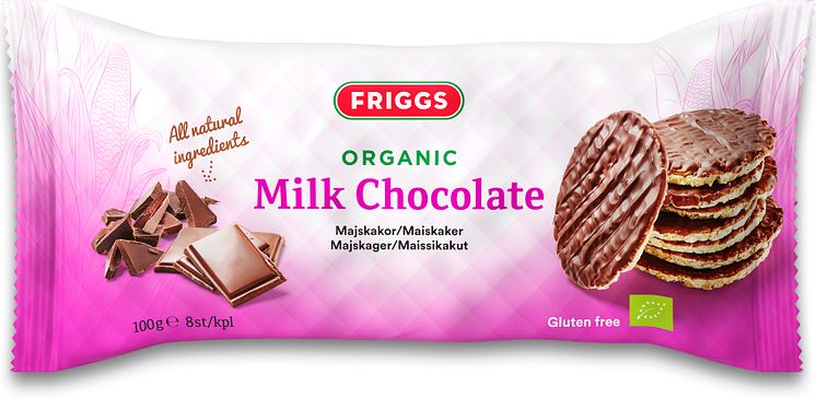 Friggs maiskaker med melkesjokolade - produktbilde
