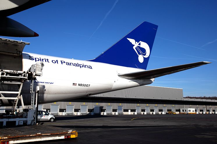 Panalpina's wet-leased Boeing 747-8 Freighter at the Luxembourg hub