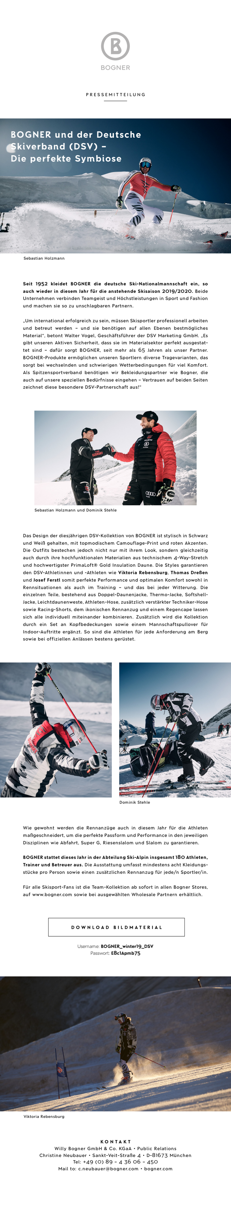 BOGNER and the German Ski Association – A perfect symbiosis