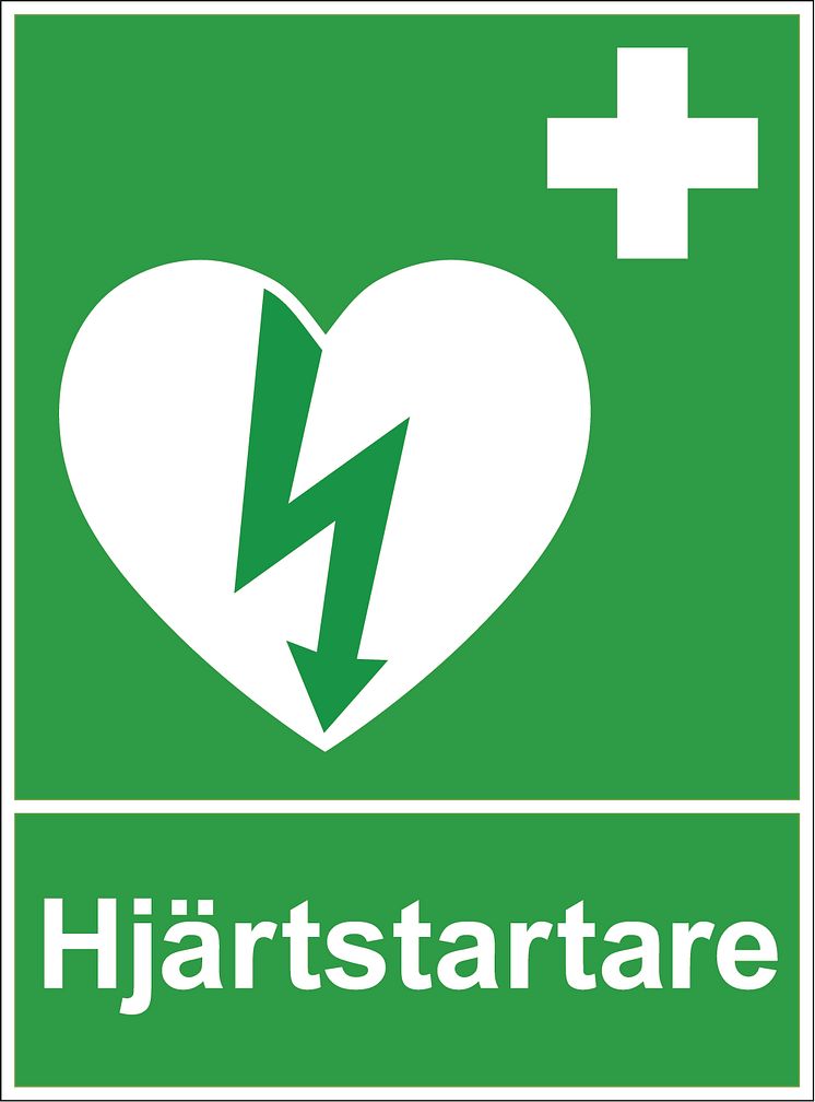 Symbolen för hjärtstartare
