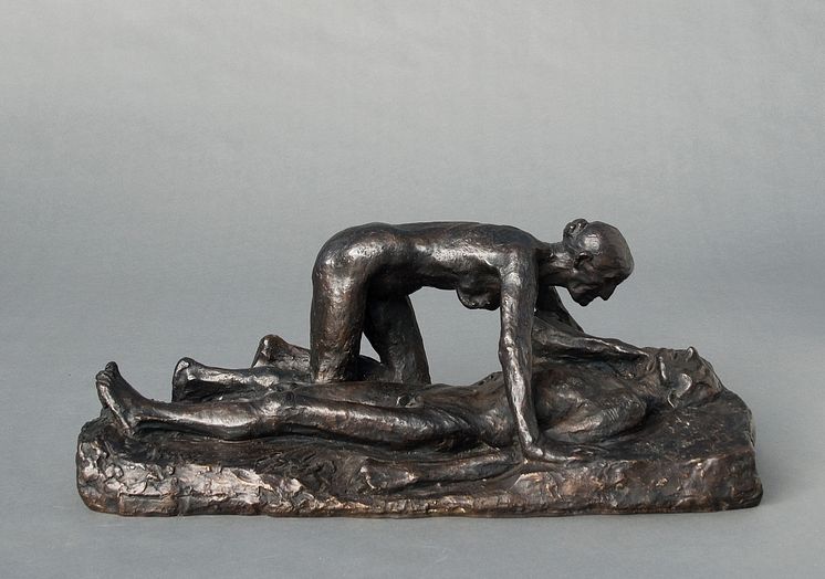 Gustav Vigeland: Old Woman Watching Her Husband Die, 1898. Bronze. Vigeland Museum, Oslo