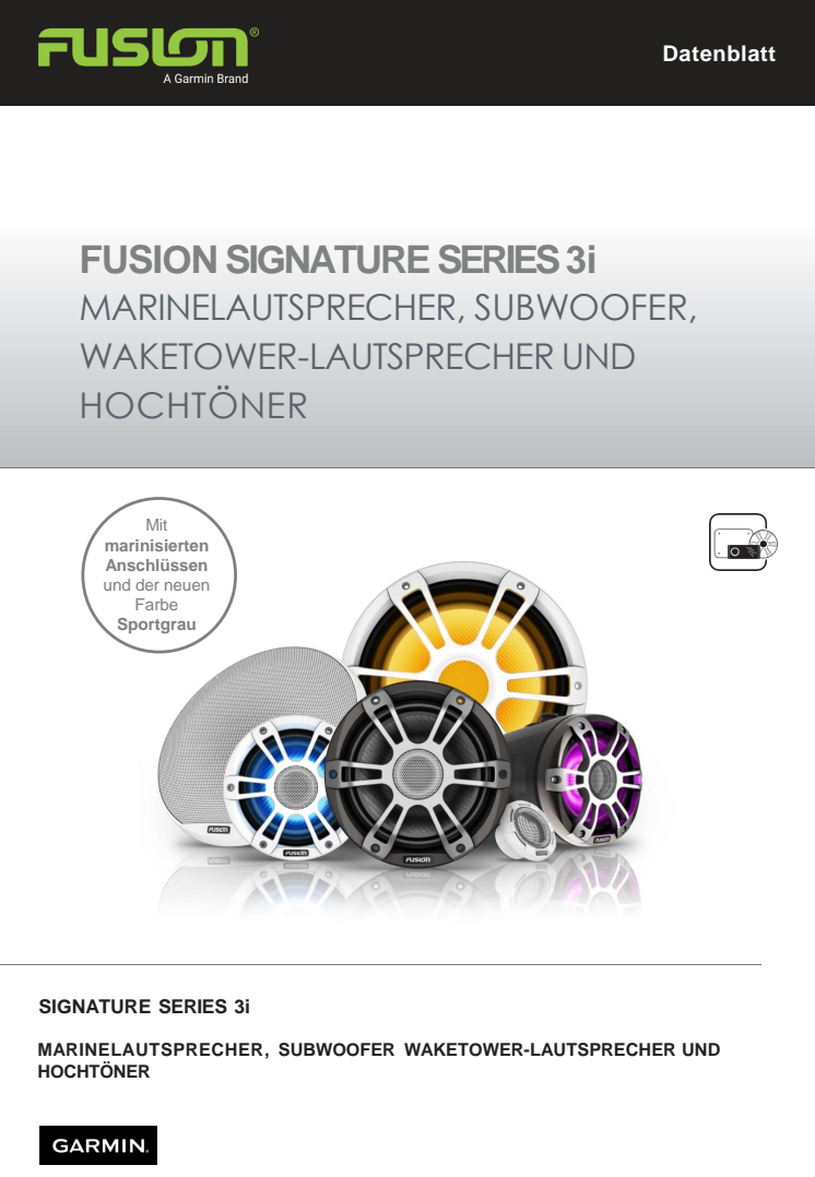 Datenblatt Garmin Fusion Signature Series 3i
