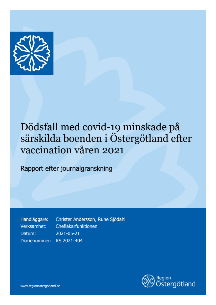 Rapport: Vaccination på SÄBO 210520