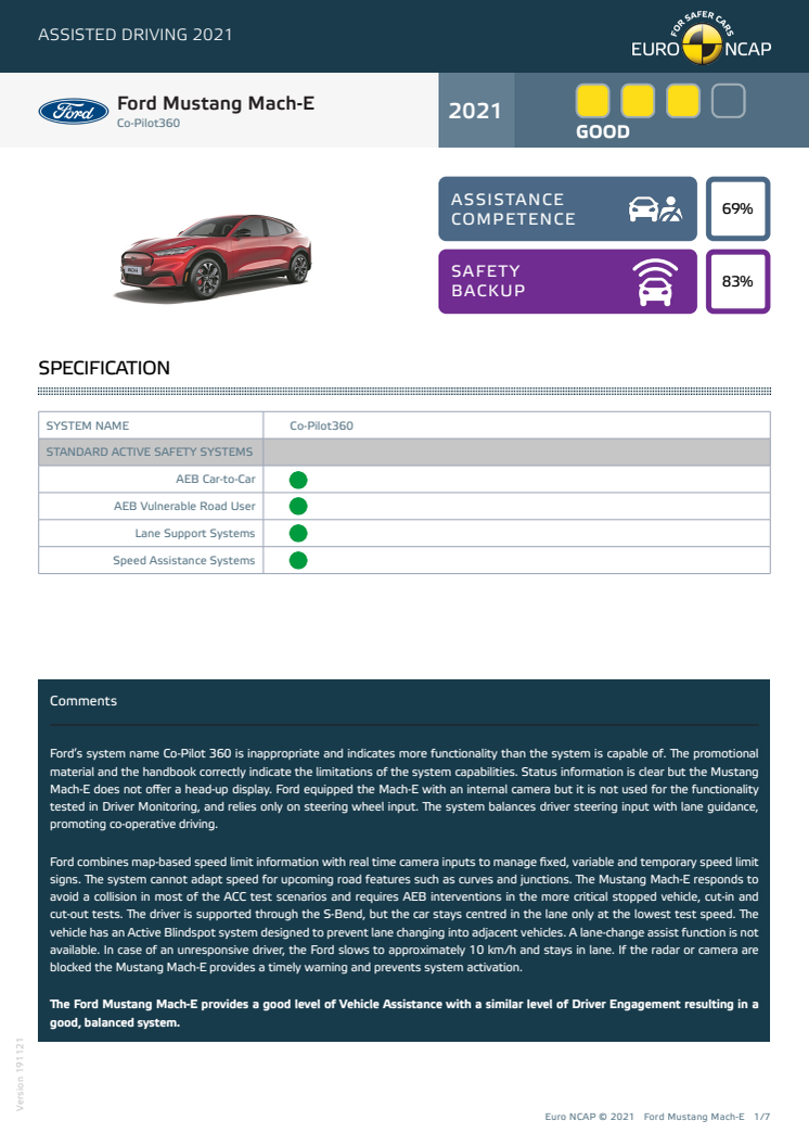 Euro NCAP - Assisted Driving 2021 - Ford Mustang Mach-E - Datasheet.pdf