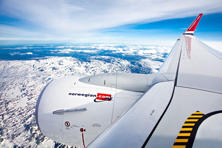 Boeing 737 sobre glaciares en Noruega 