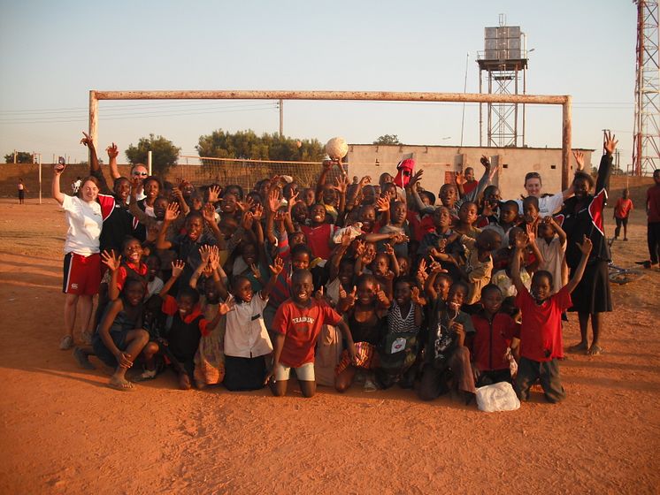 Volunteer Zambia - Northumbria University staff and student volunteers delivery football coaching in Zambia