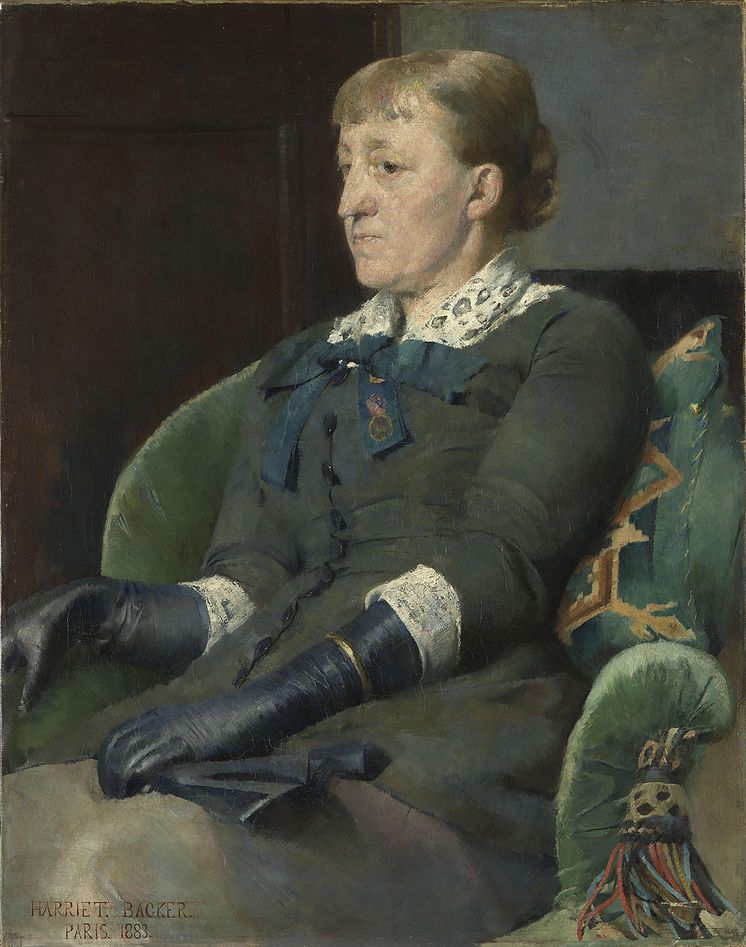 Harriet Backer, «Kunstneren Kitty Kielland», 1883