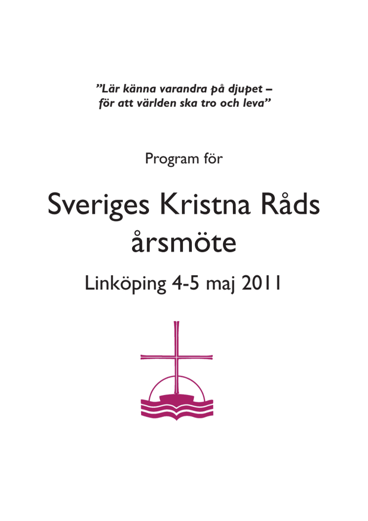 Program SKR:s årsmöte 4-5 maj 2011