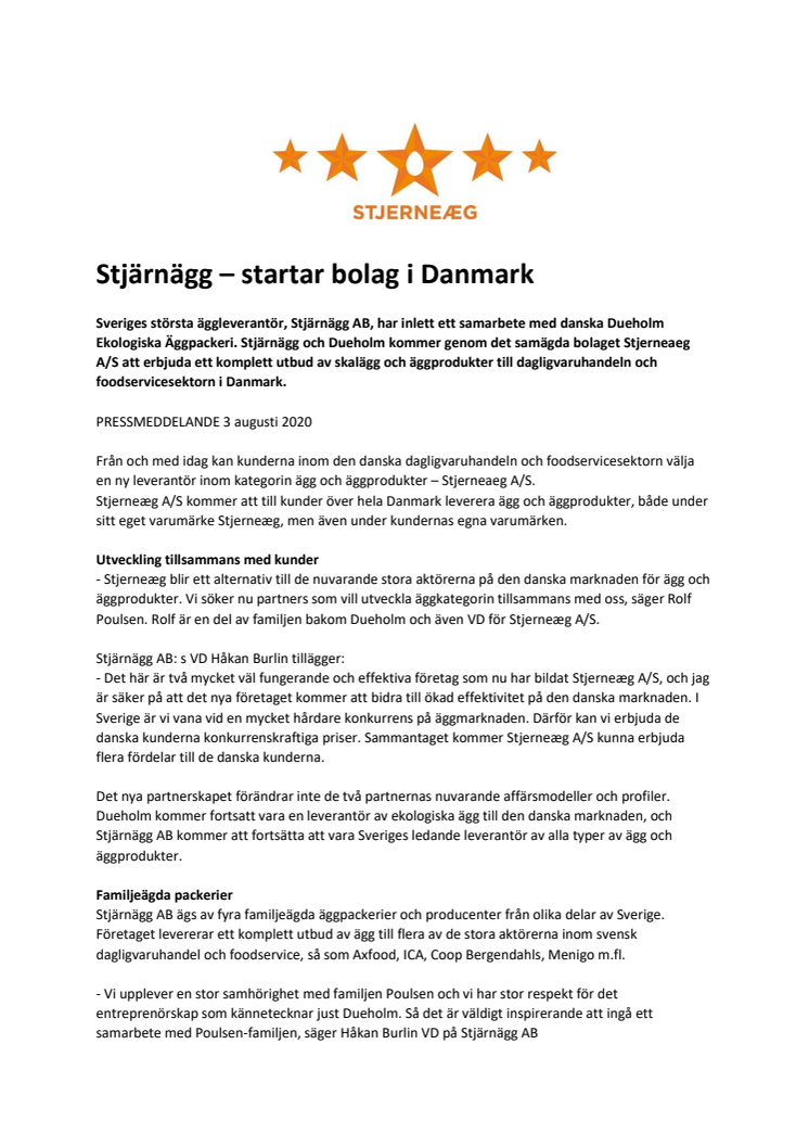 Stjärnägg – startar bolag i Danmark