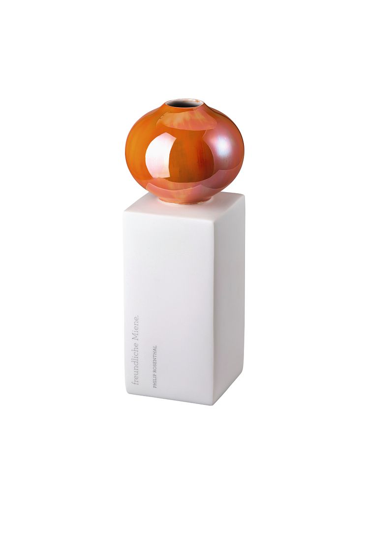 R_Gedankenblitze_Luester orange_Vase 26 cm