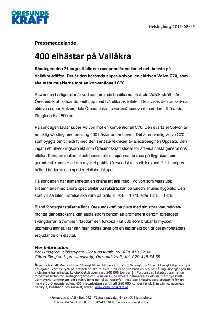 400 elhästar på Vallåkra