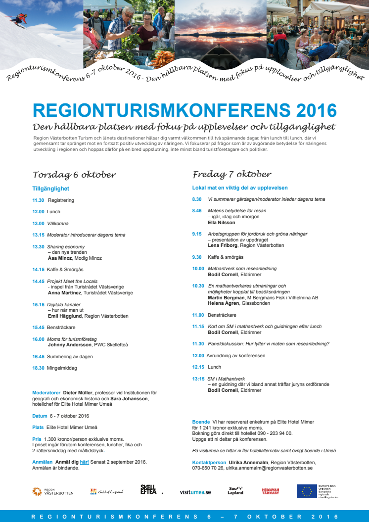 Program för regional turistkonferens