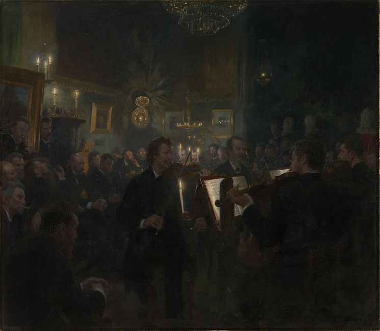 Peder Severin Krøyers maleri «Musikk i atelieret» (1886).