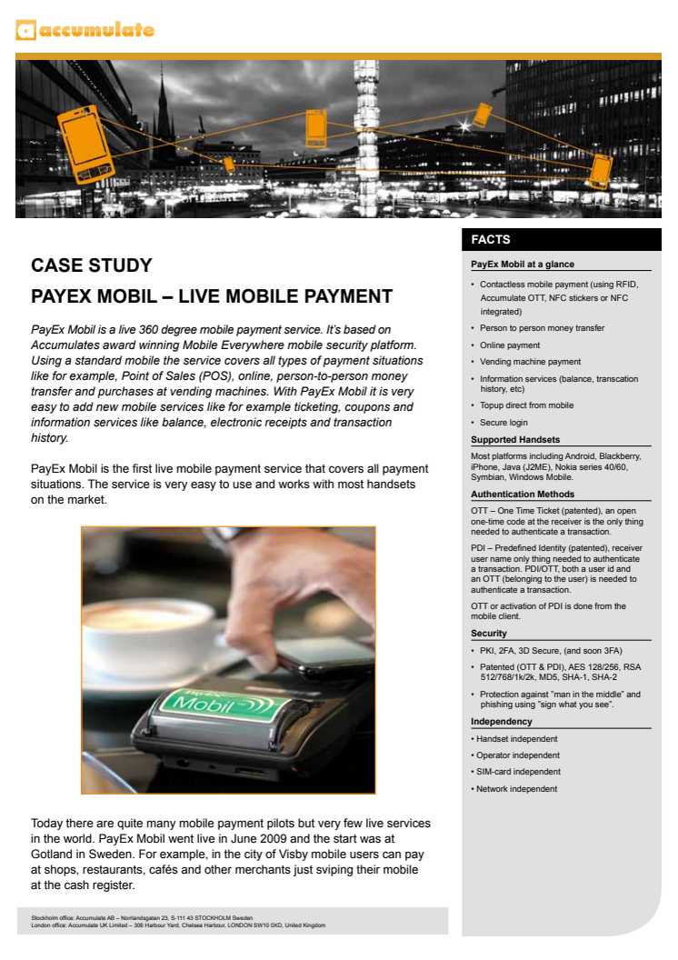 Case study - PayEx Mobil