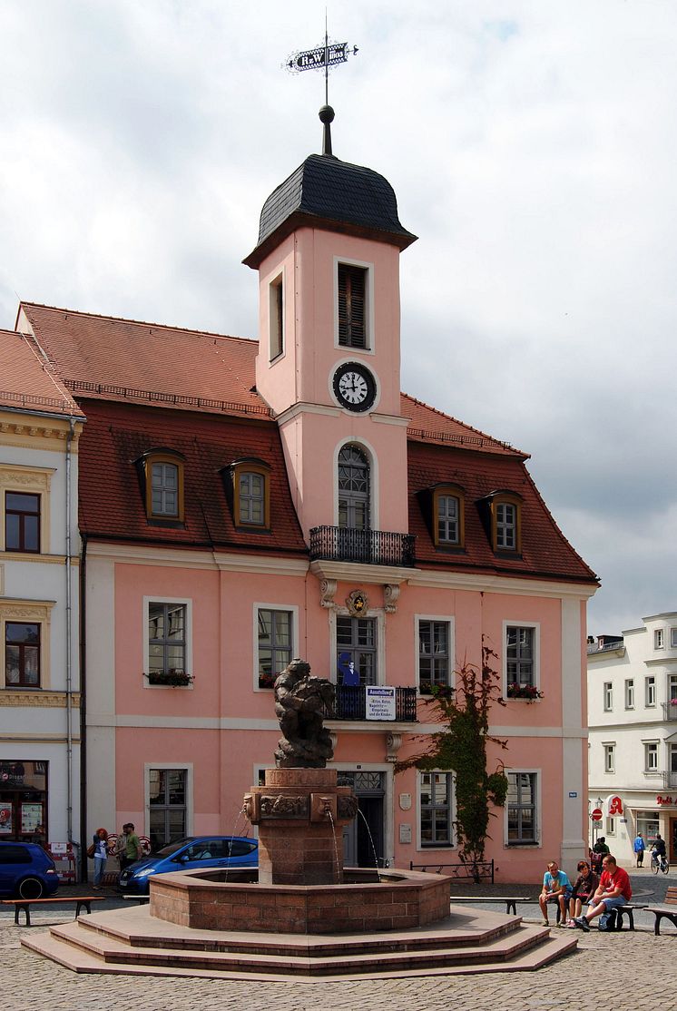Ringelnatzbrunnen auf dem Marktplatz in Wurzen