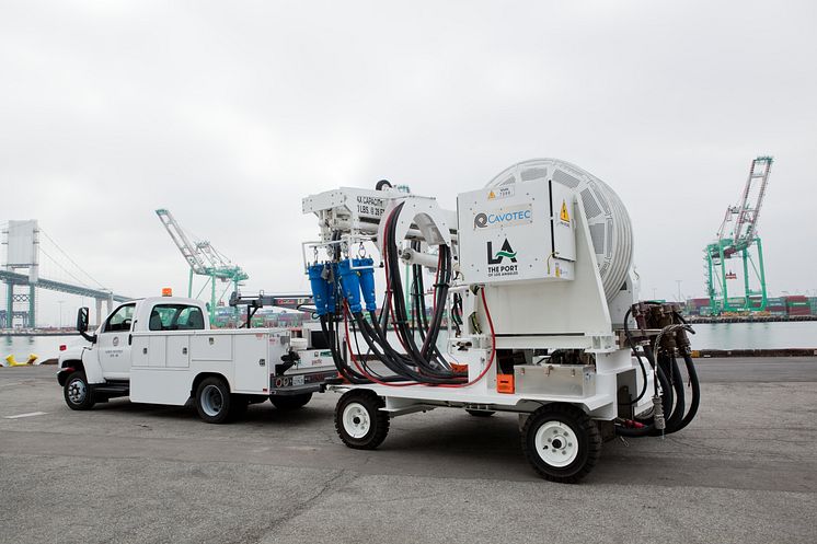 Cavotec AMP Mobile unit poised for action at the Port of Los Angeles
