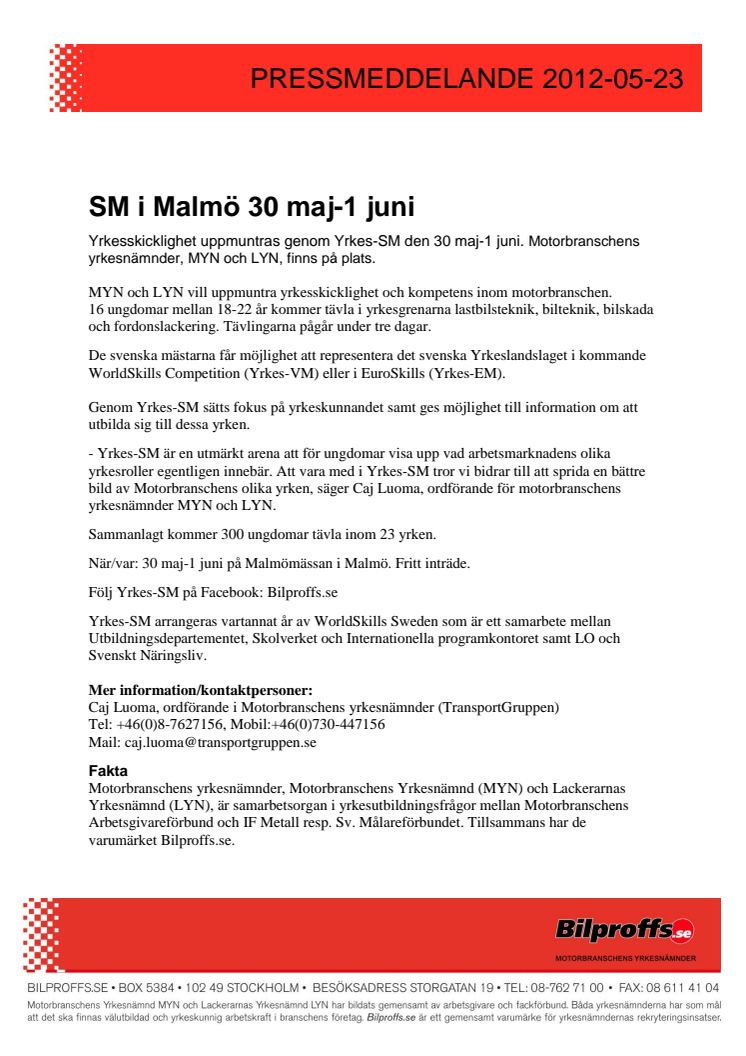 SM i Malmö 30 maj-1 juni