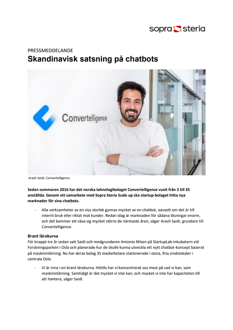 Skandinavisk satsning på chatbots