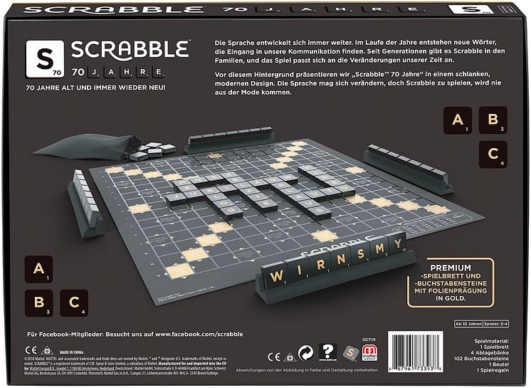 Scrabble 70 Jahre Jubiläumsedition - Back
