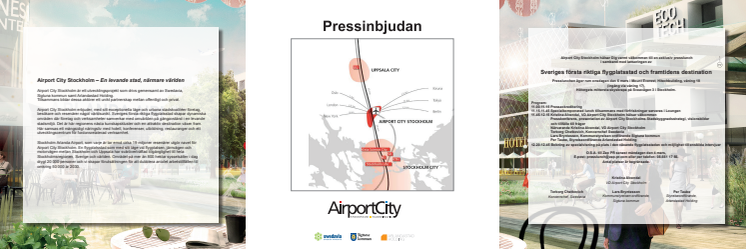 Pressinbjudan Airport City Stockholm: Sveriges första riktiga flygplatsstad och framtidens destination