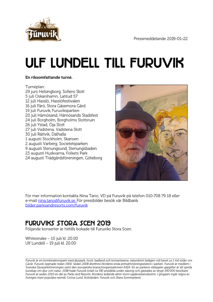 Ulf Lundell till Furuvik