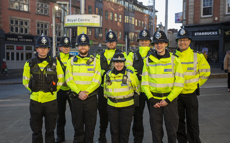 Some of the officers from the City Centre neighbourhood policg team