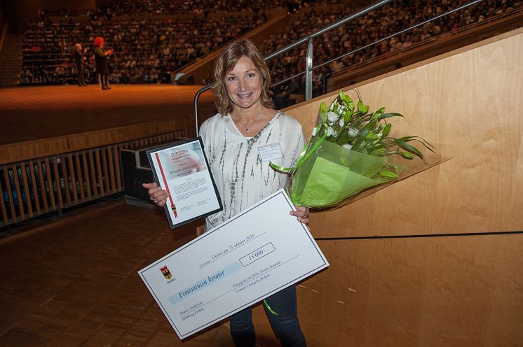 Annelie Andersson, förskollärare på Björkhaga förskola, mottagare av Pedagogiskt pris 2016 i kategorin förskola