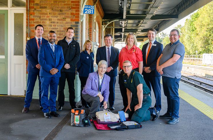 Defibrillators at every station - group shot