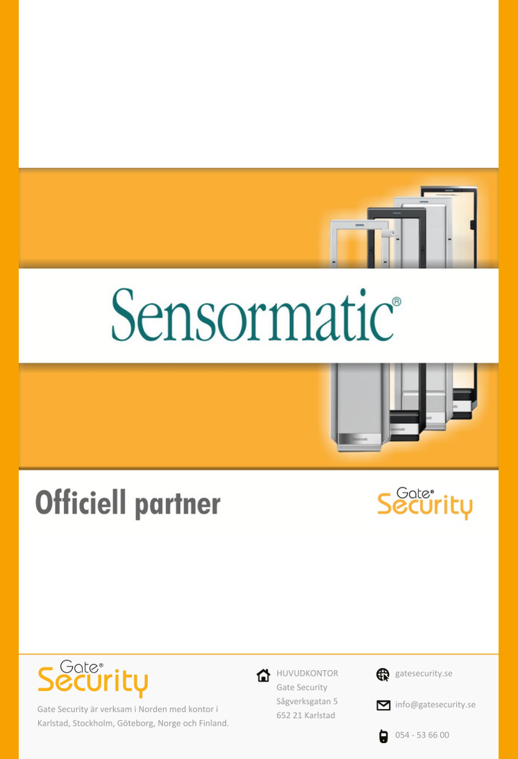 Sensormatic väljer Gate Security som ny partner i Sverige!
