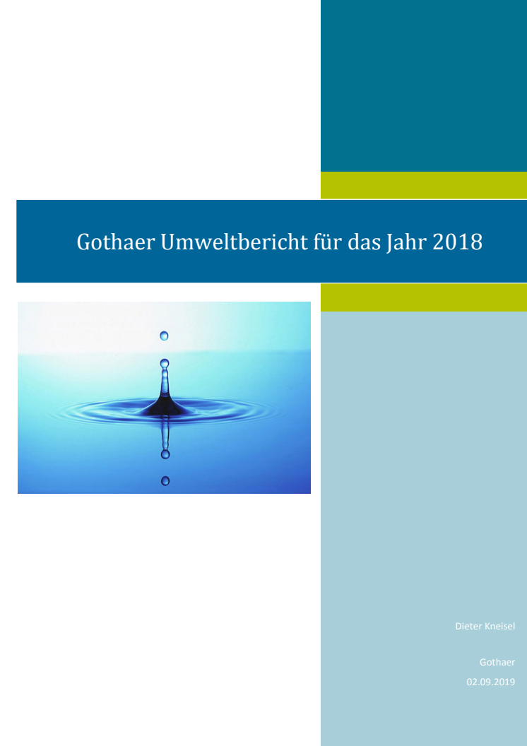 Gothaer Umweltbericht für das Jahr 2018