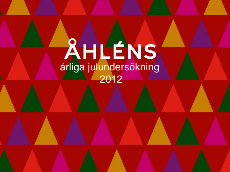 Åhléns Julundersökning 2012-1