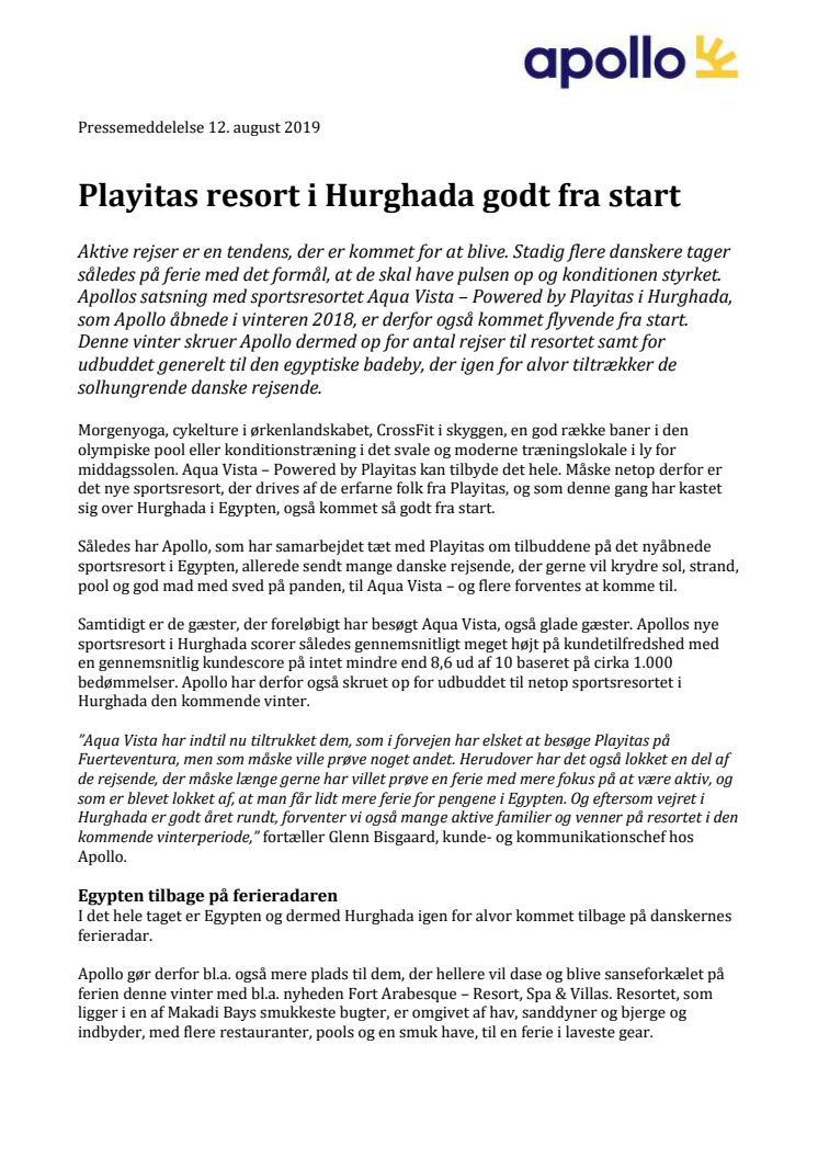 Playitas resort i Hurghada godt fra start