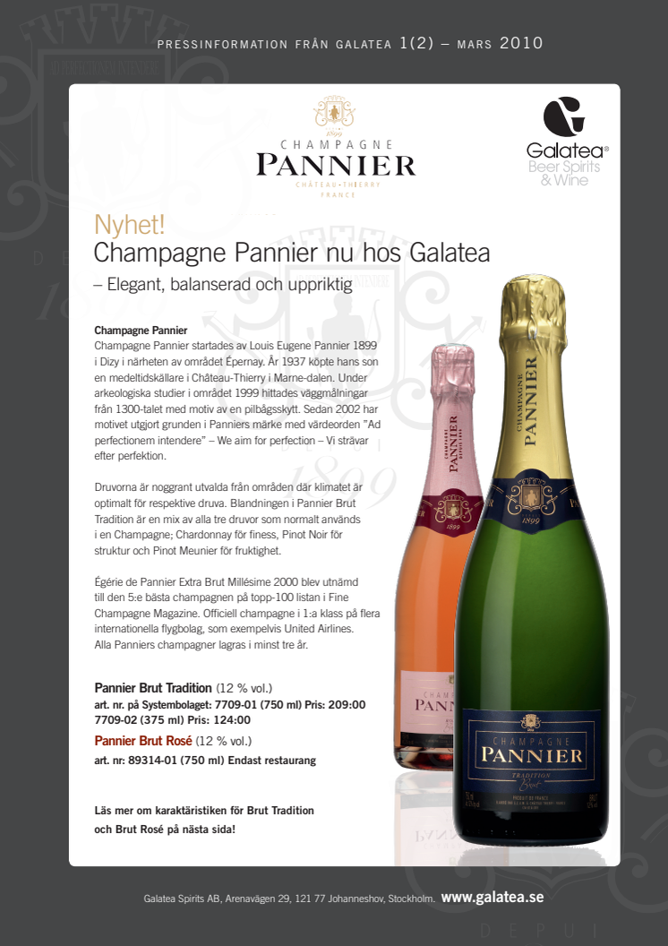 Champagne Pannier perfekt för alla festligheter