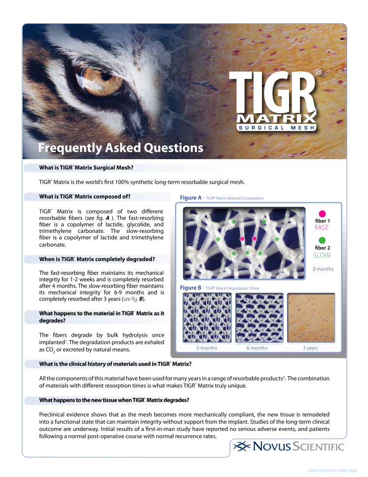 pellet Incubus Concentratie TIGR® Matrix Surgical Mesh - Frequently Asked Questions | TIGR® Matrix