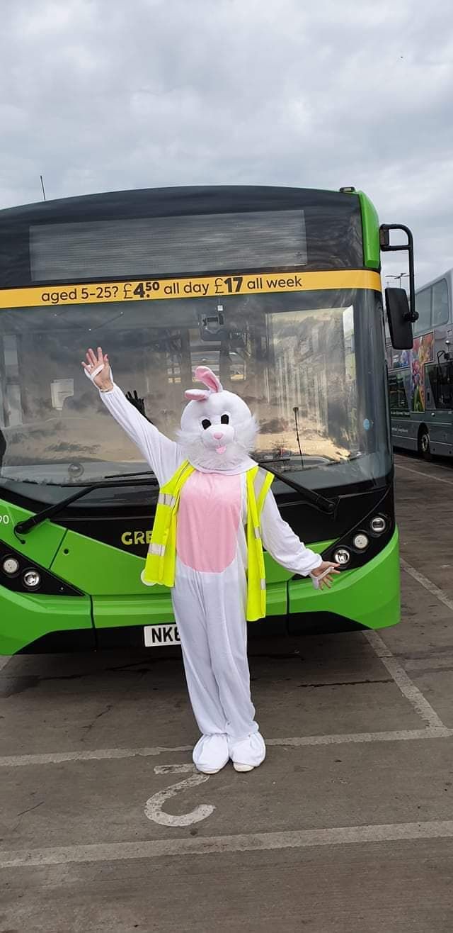 Go North East key worker spreading Easter weekend cheer