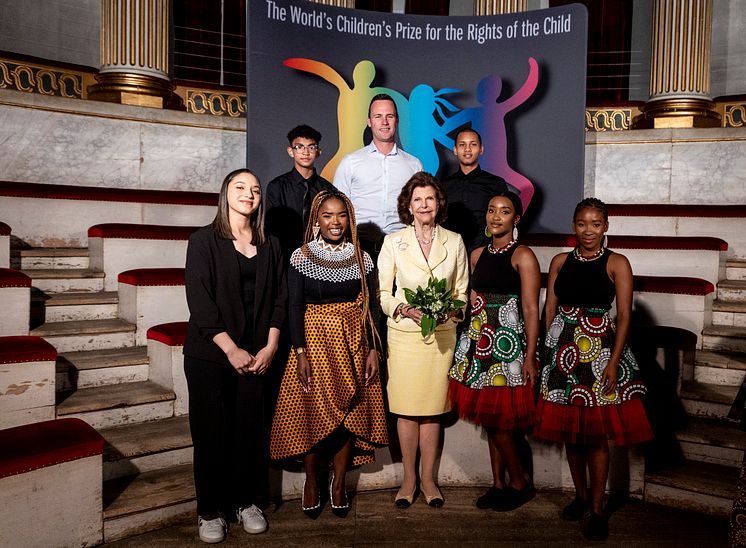 Sydafrikanska barnmusiker på 2022 års World's Children's Prize-ceremonin