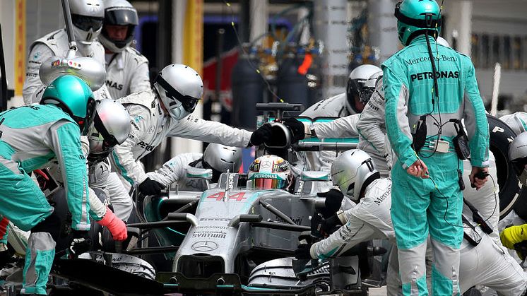 Formel 1 pitstop Mercedes 