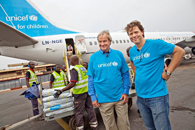 Björn Kjos, Norwegian ja Bernt G. Apeland, UNICEF Norja