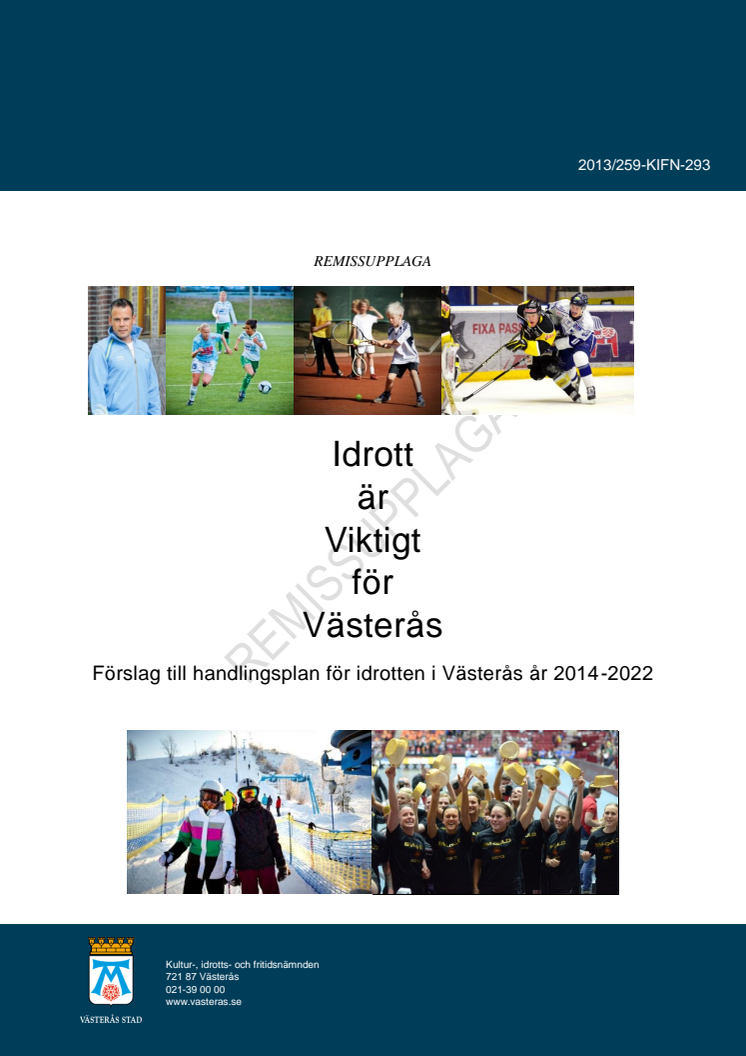 Förslag till handlingsplan för idrotten i Västerås 2014-2022