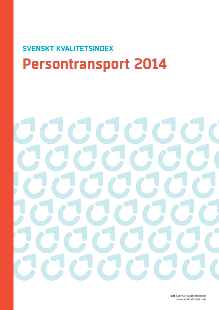 Svenskt Kvalitetsindex om Persontransport 2014
