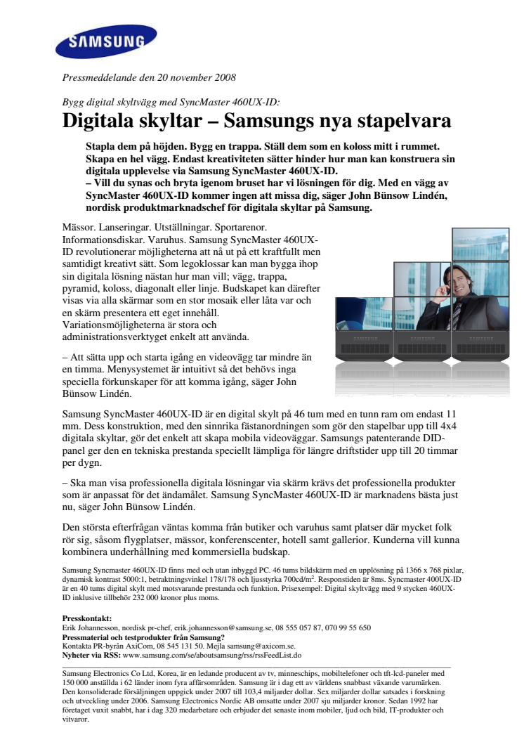 Digitala skyltar – Samsungs nya stapelvara