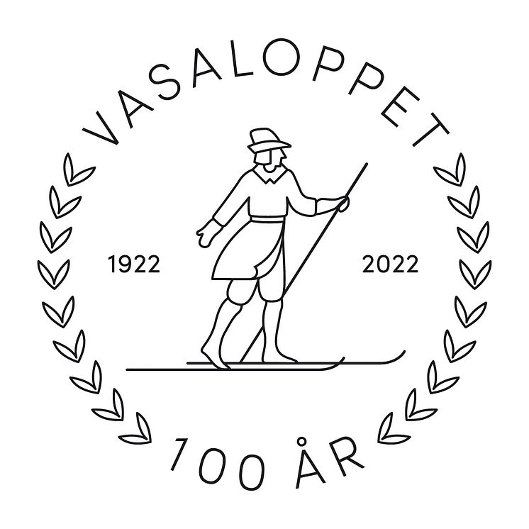 Vasaloppets 100-årslogotype redaktionell användning
