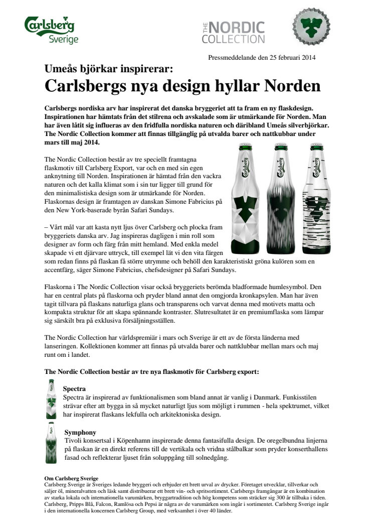 Carlsbergs nya design hyllar Norden